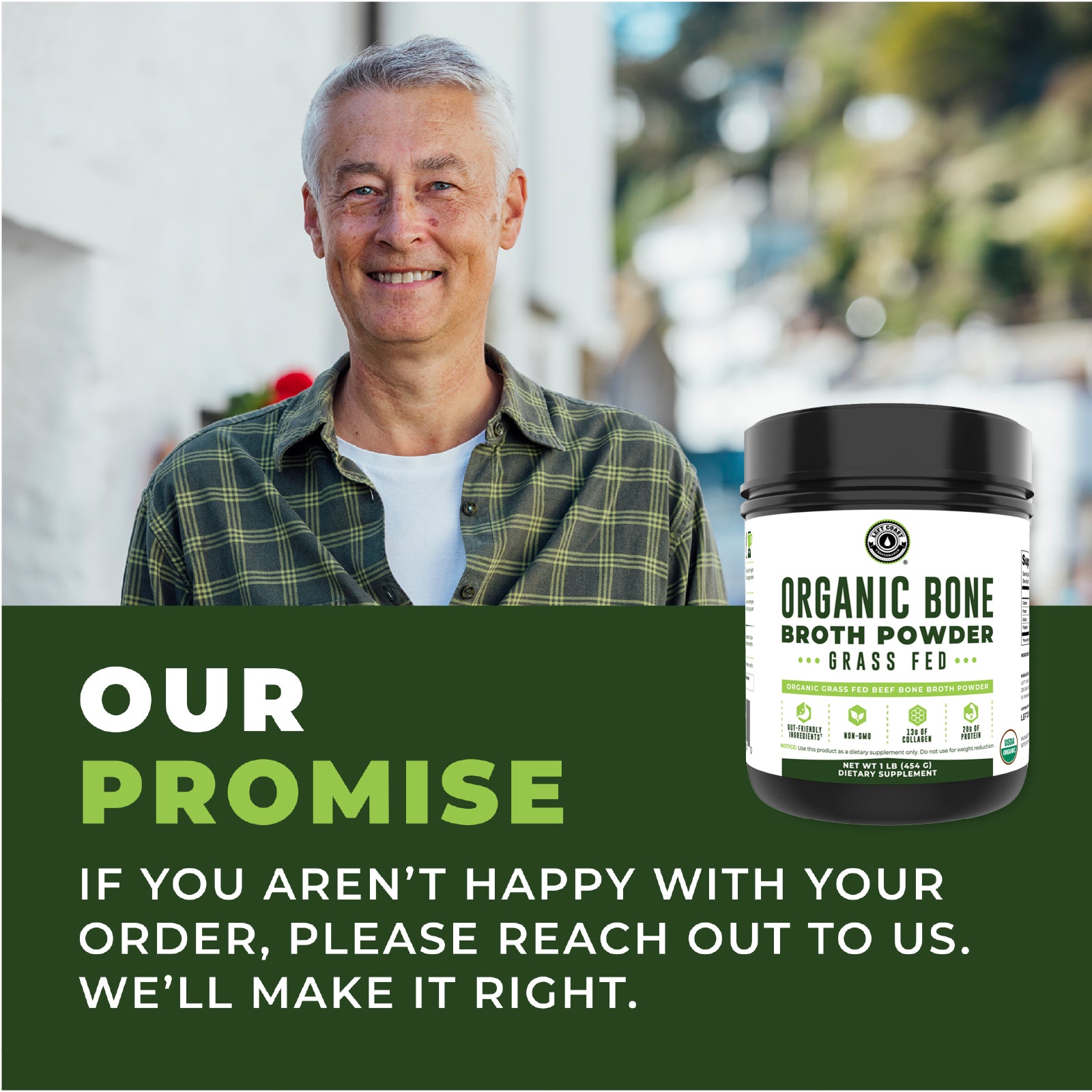 Organic Bone Broth Powder, 16oz