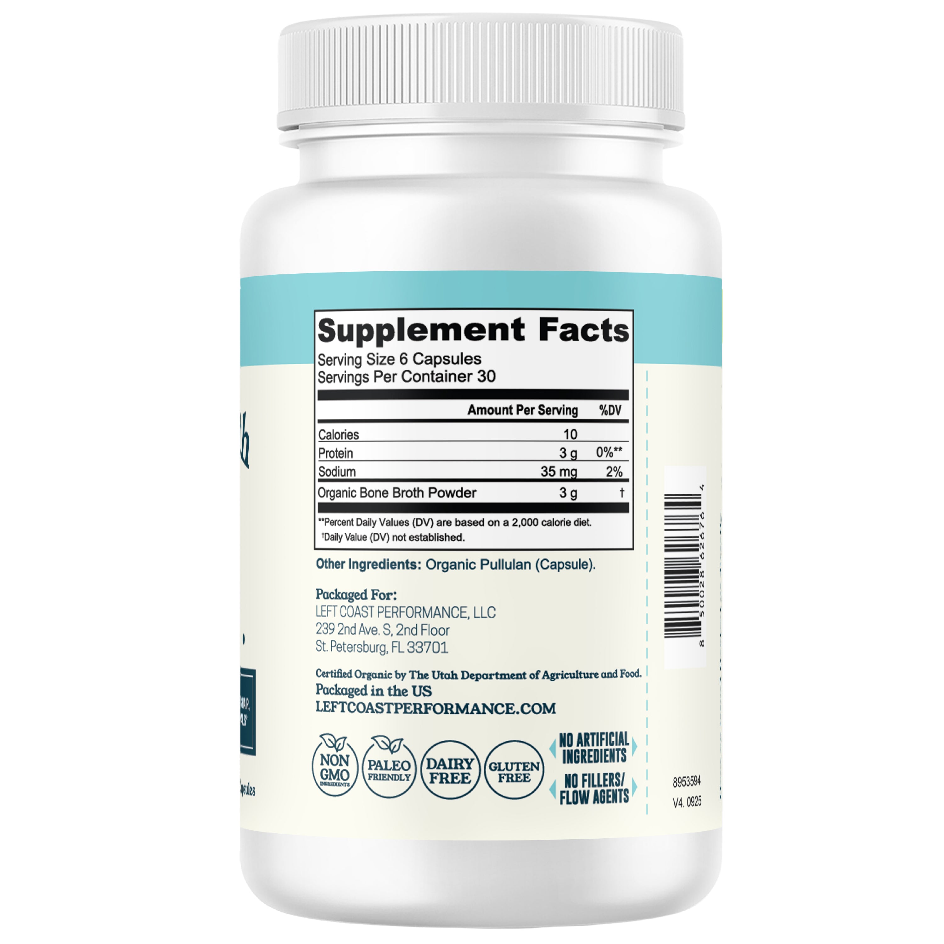 Organic Bone Broth Capsules, 180ct
