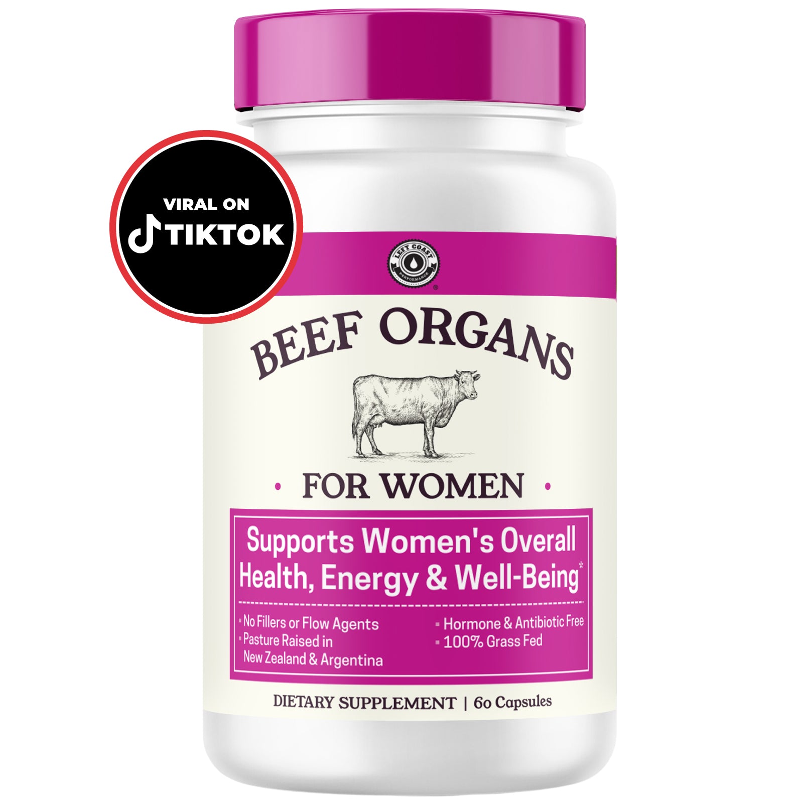 Beef Organs For Women Capsules, 60ct