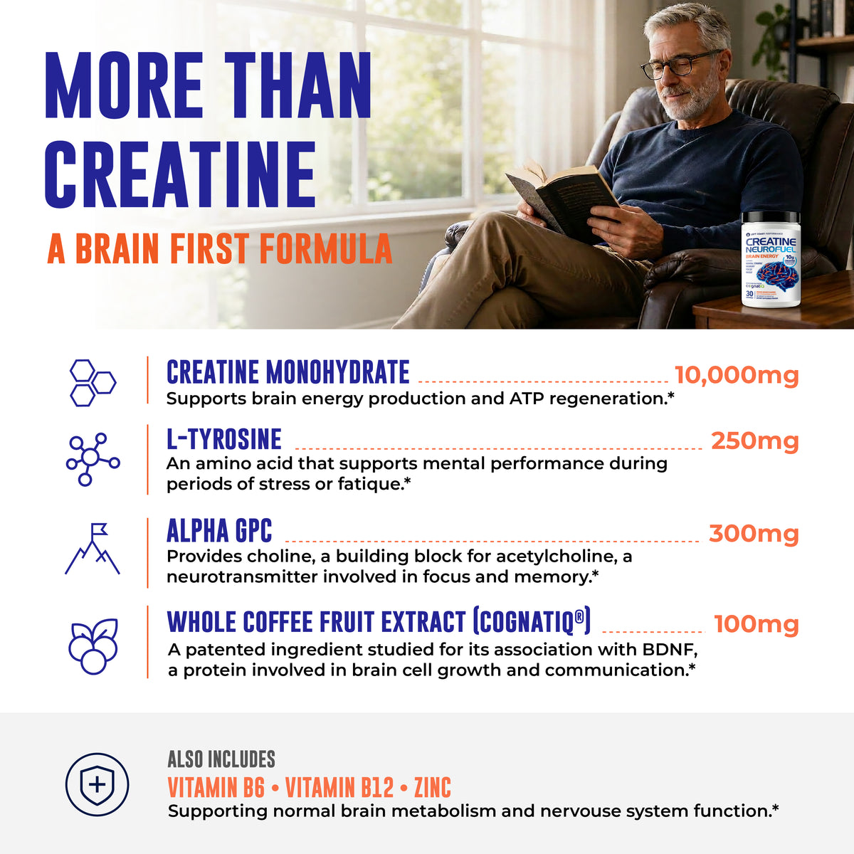 Creatine Neurofuel Powder, Orange Mango