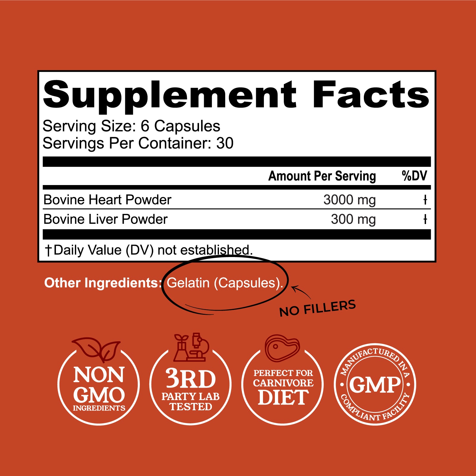 Bovine Heart Capsules