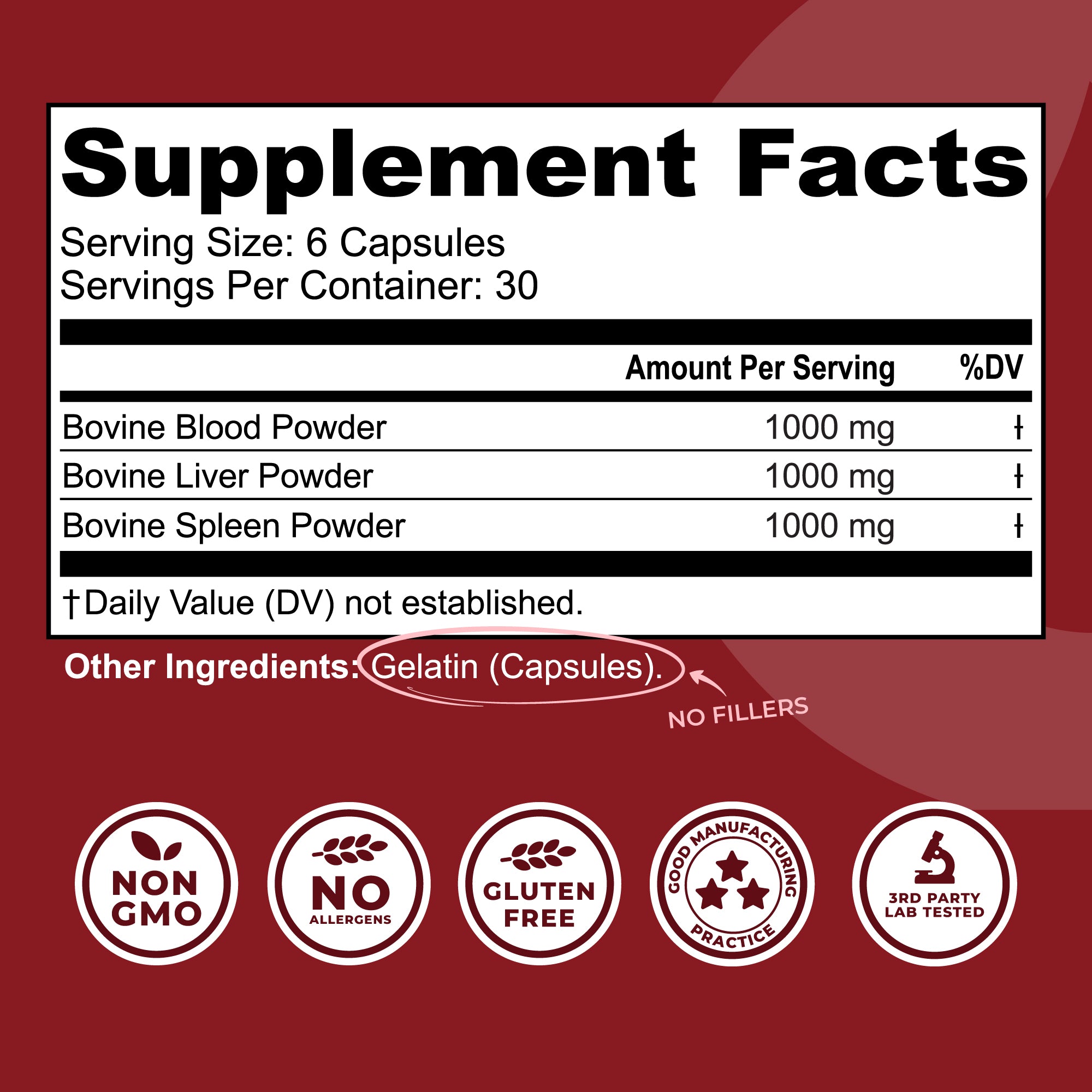 Bovine Blood Capsules