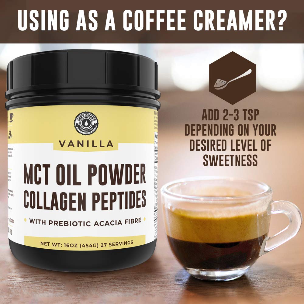 MCT + Collagen Powder, Vanilla, 16oz