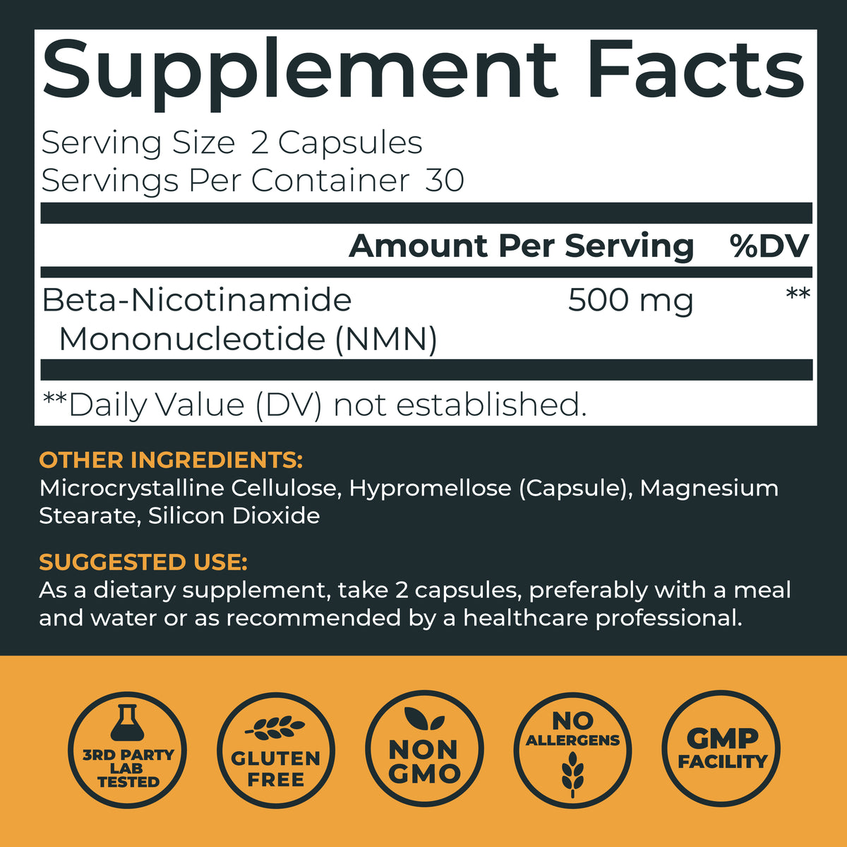 NMN 500mg Capsules