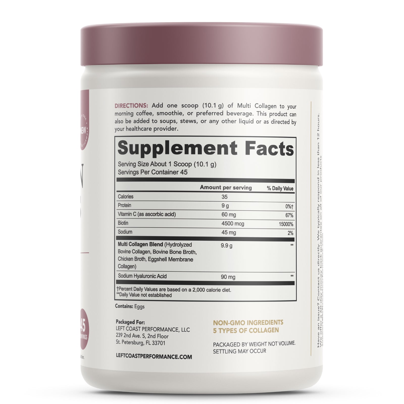Multi Collagen Peptides, Unflavored, 16oz