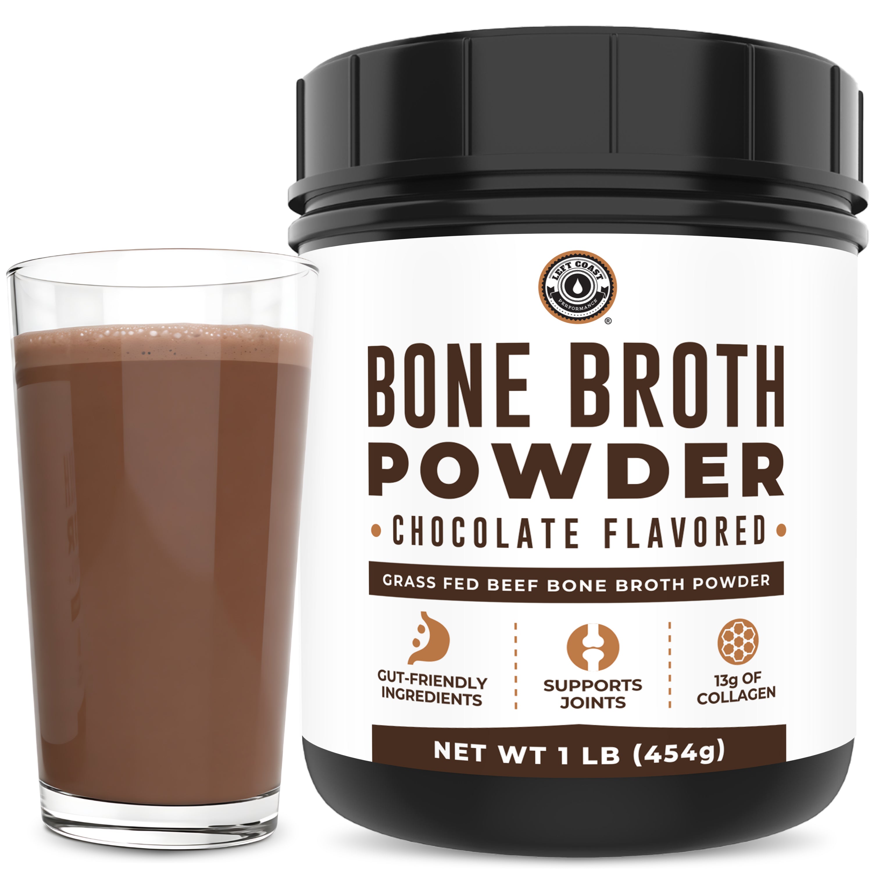Bone Broth Protein Powder, Chocolate, 16oz