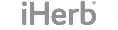 iHerb logo in grayscale