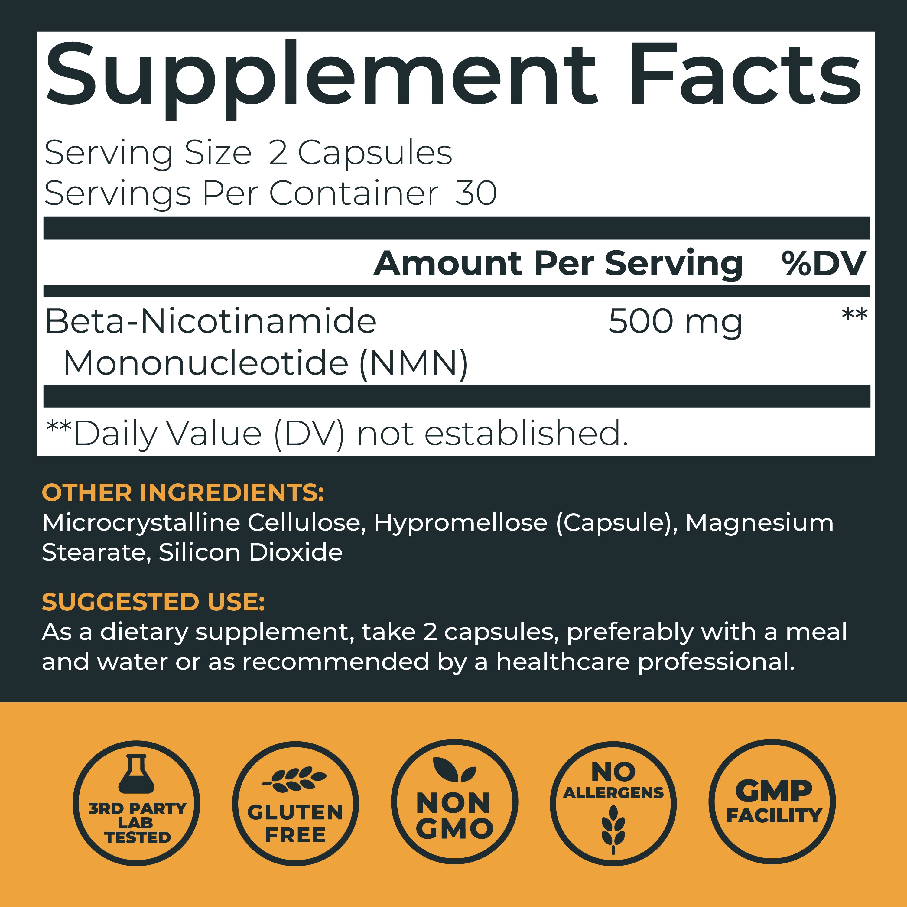 NMN 500mg Capsules
