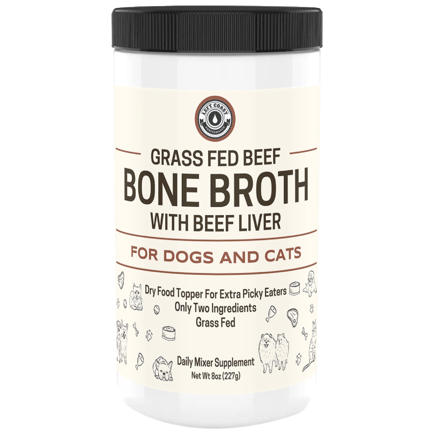 Bone Broth For Dogs and Cats With Beef Liver