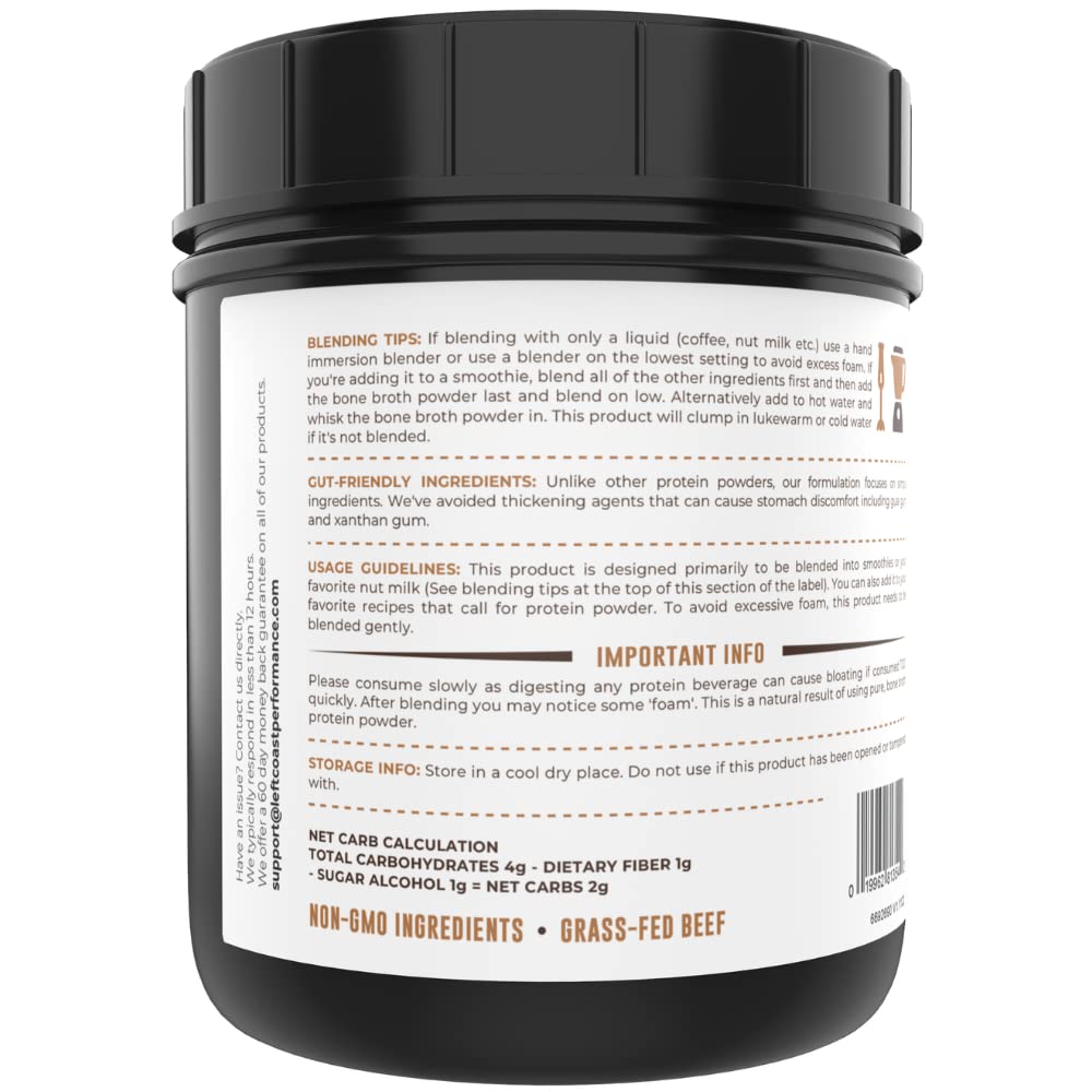 Bone Broth Protein Powder, Chocolate, 16oz