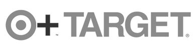 Target+ logo in grayscale